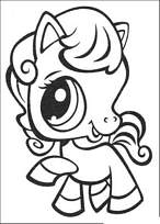 coloriage petshop cheval poney
